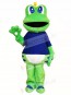 Frog Mascot Costumes in Blue Shirt  
