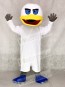White Duck with Blue Flippers Mascot Costumes Animal