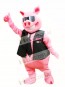 Pink Pig with Vest and Tie Mascot Costume Piggy Mascot Costumes