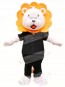 Orange Mane Black Shirt Lion Mascot Costumes Animal 