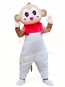 Monkey in White Overalls Mascot Costumes Animal