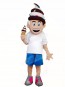 Chocalate and Vanilla Ice Cream Boy Mascot Costumes People