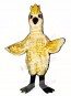 Cute Golden Phoenix with Gold Lame Feathers Mascot Costume