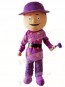 Purple Shirt Builder Construction Man with Hammer Mascot Costumes People