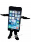 Black Cell Phone Apple iPhone with Crack Screen Mascot Costume For Promotion