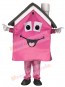 Pink Housing House Real Estate Agent Mascot Costume