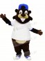Smiling Beaver with White T-shirt Mascot Costumes Animal