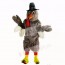 Grey Turkey with Black Hat Mascot Costumes Adult