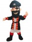 Redbeard Pirate Mascot Costume with Black Hat