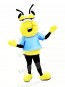 Lazy Bee with Blue T-shirt Mascot Costumes Cartoon